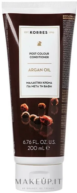 Condizionante capelli post-colorazione con olio di argan