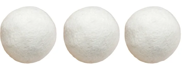 Palle di lana ammorbidenti per bucato, diametro 7 cm, 3 pezzi