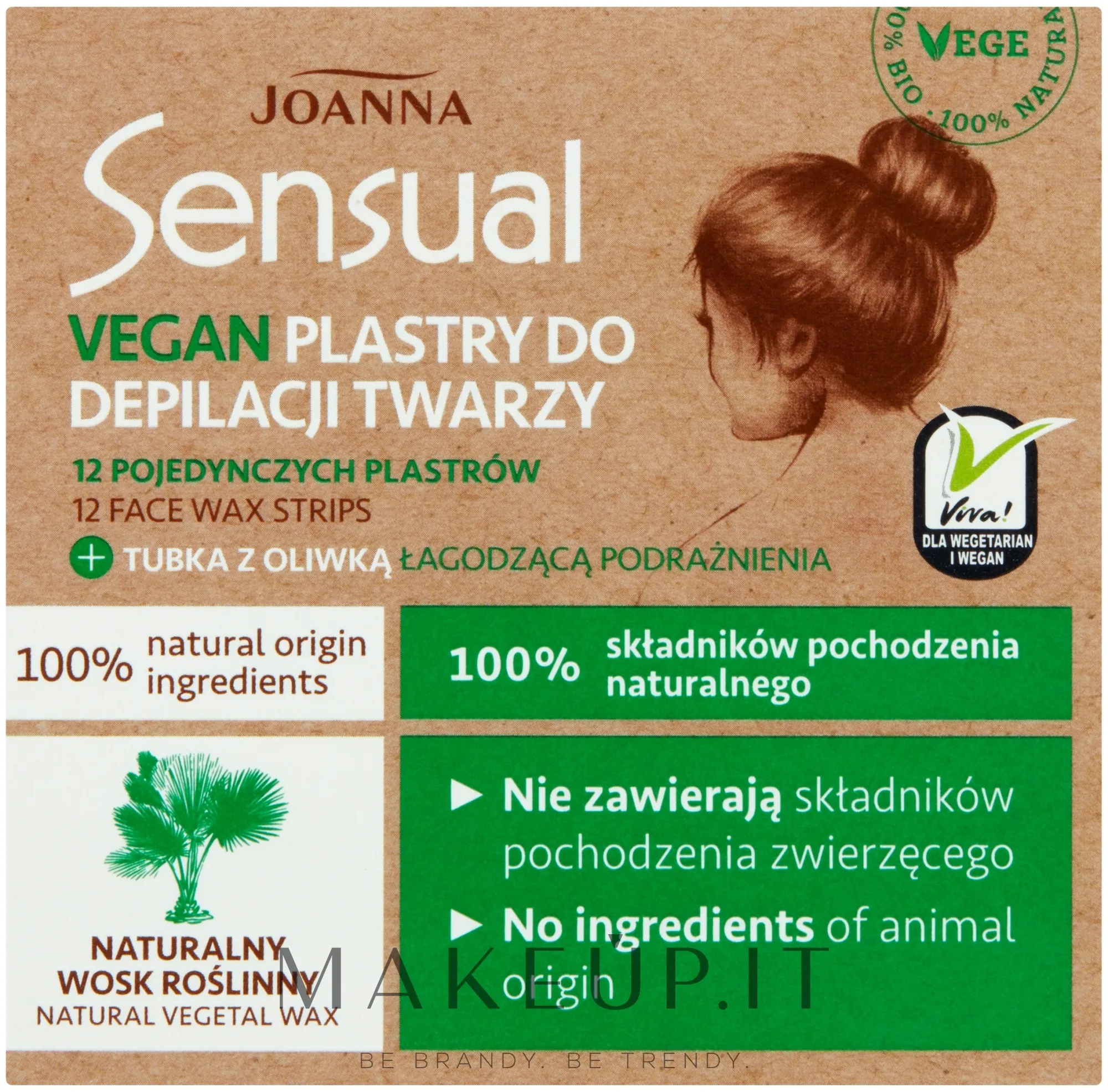 Strisce per depilazione viso con cera vegetale