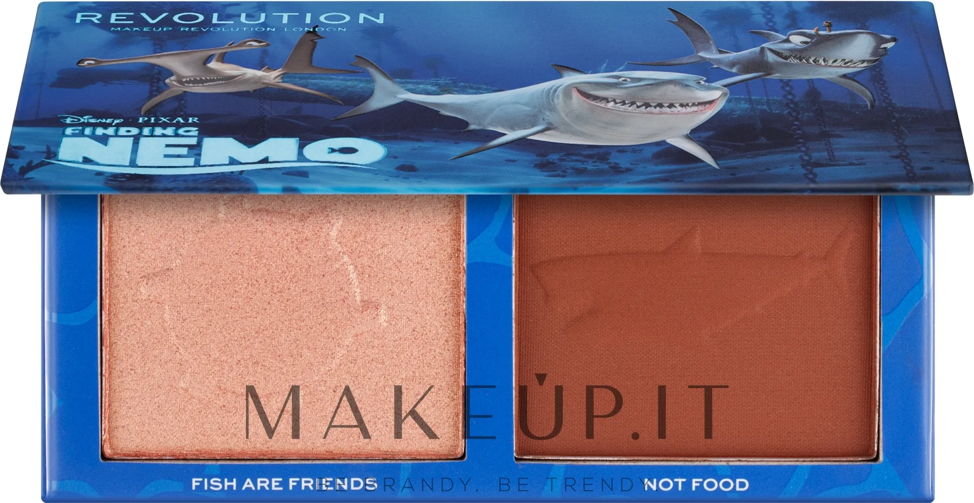 Makeup Revolution Disney & Pixar’s Finding Nemo Fish Are Friends Bronzer And Highlighter Palette