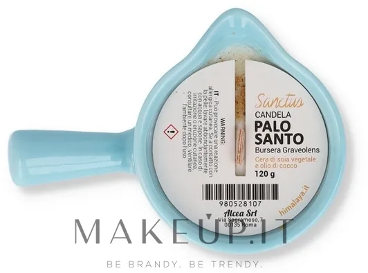 Candela profumata "Palo Santo", blu