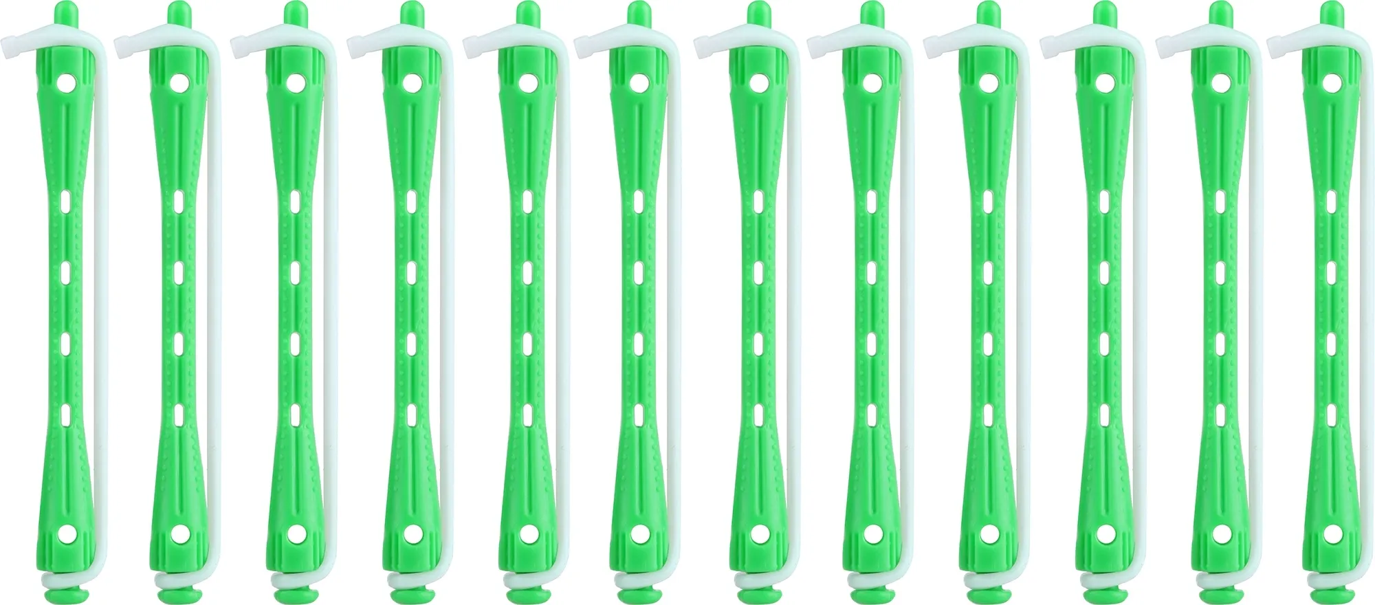 Bigodini per arricciare, 12 pezzi, verdi