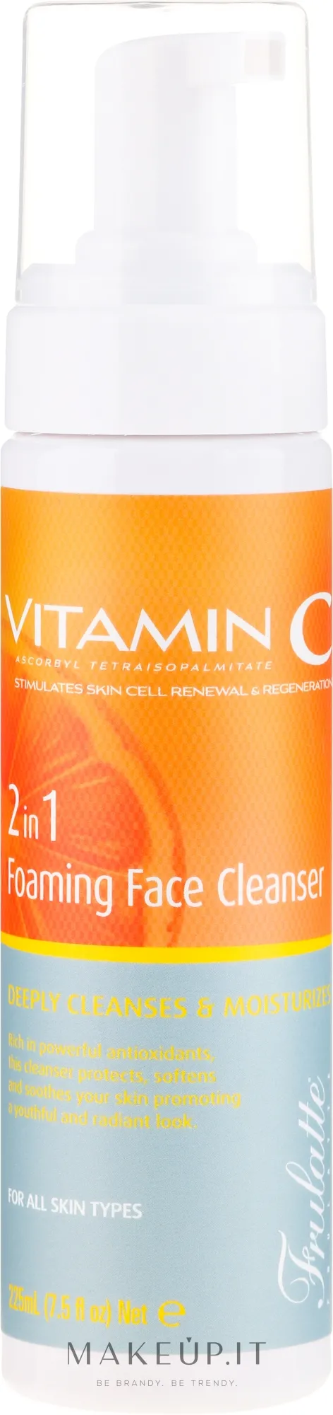 Schiuma detergente viso con vitamina C.