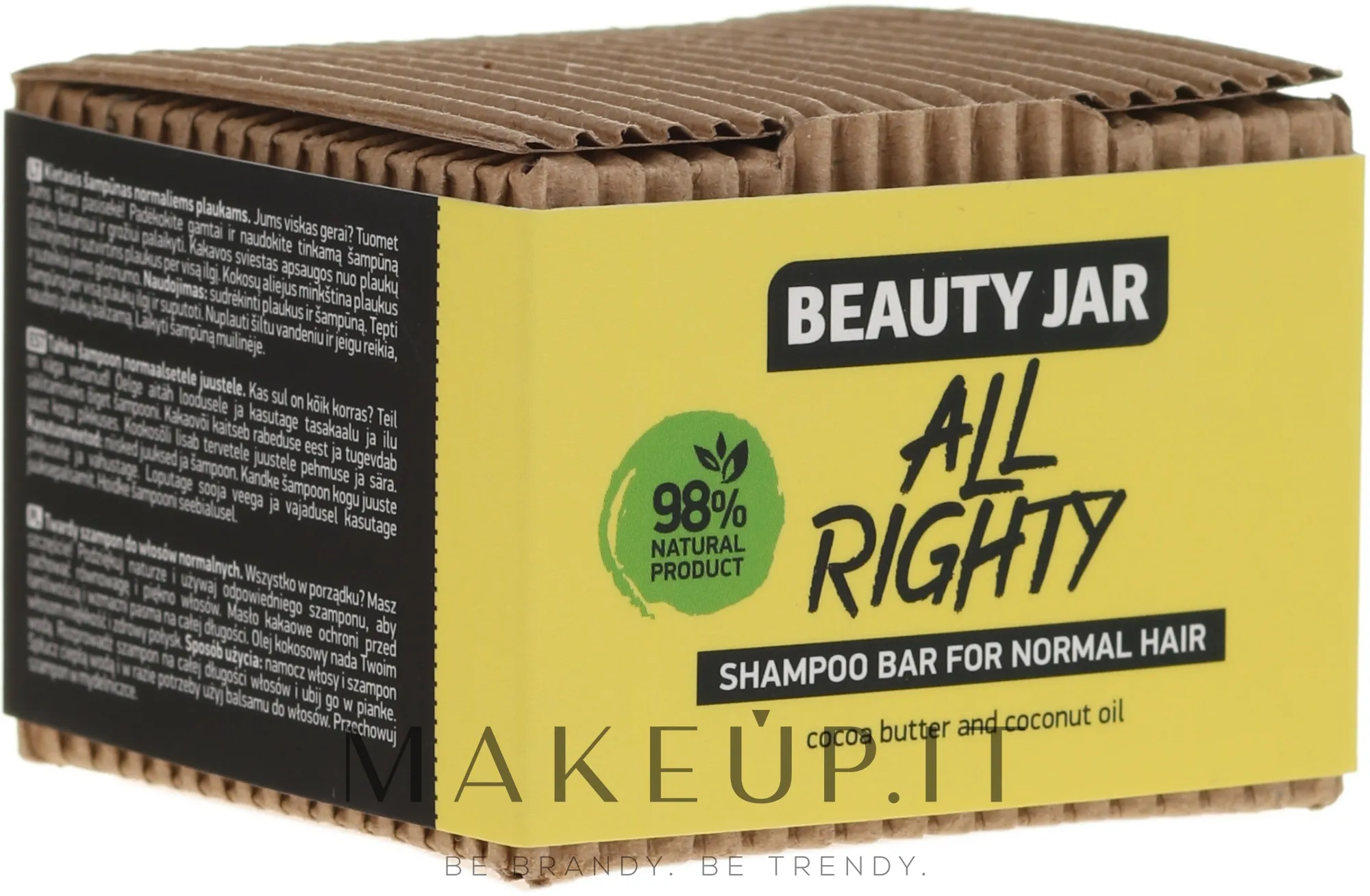 Shampoo solido per capelli normali con cocco e burro di cacao