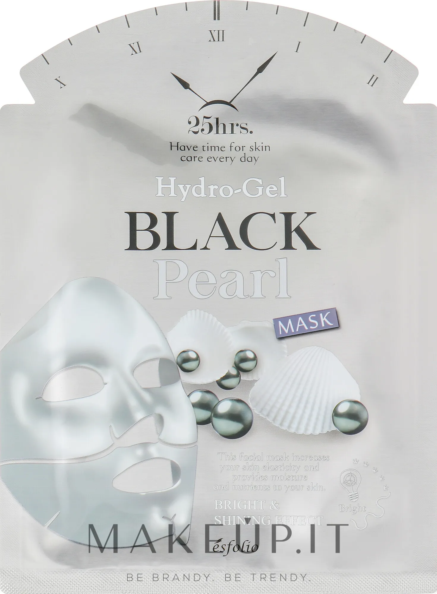 Maschera viso all'idrogel con perle nere