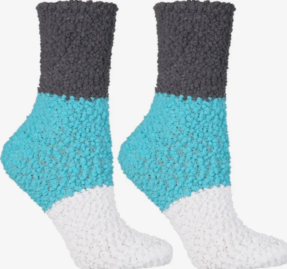 Calzini caldi da donna in tessuto soffice, a righe