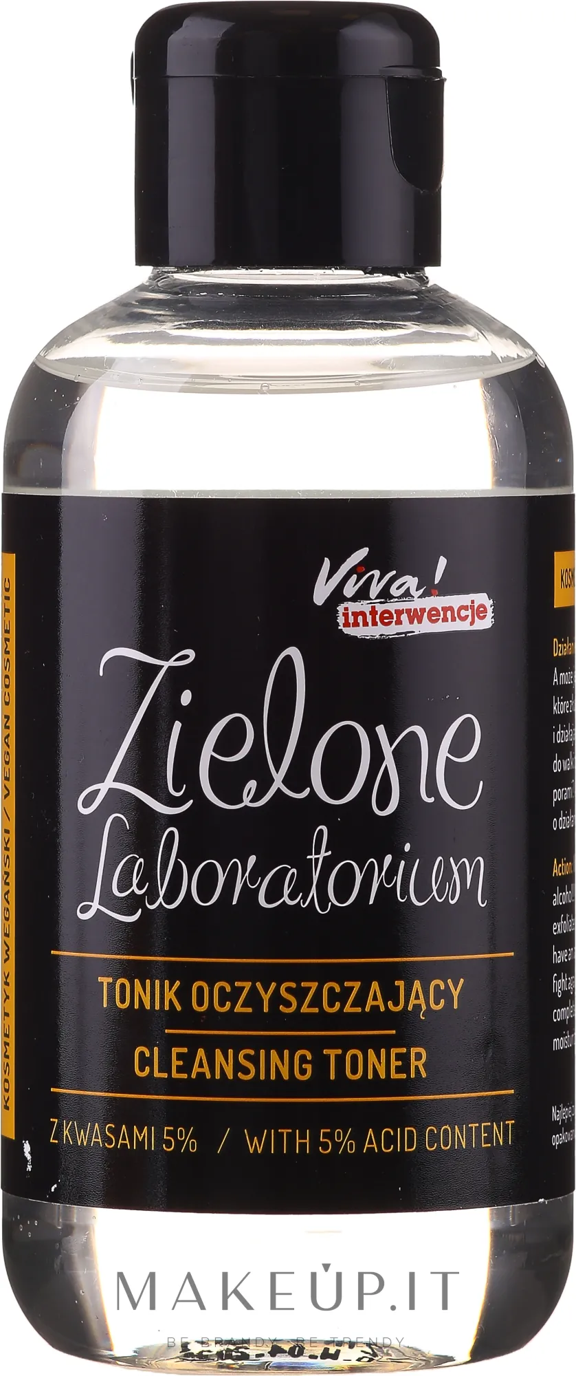 Tonico detergente viso con 5% di acidi