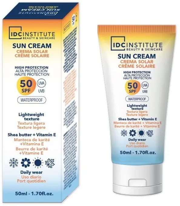 Crema solare viso resistente all'acqua SPF50