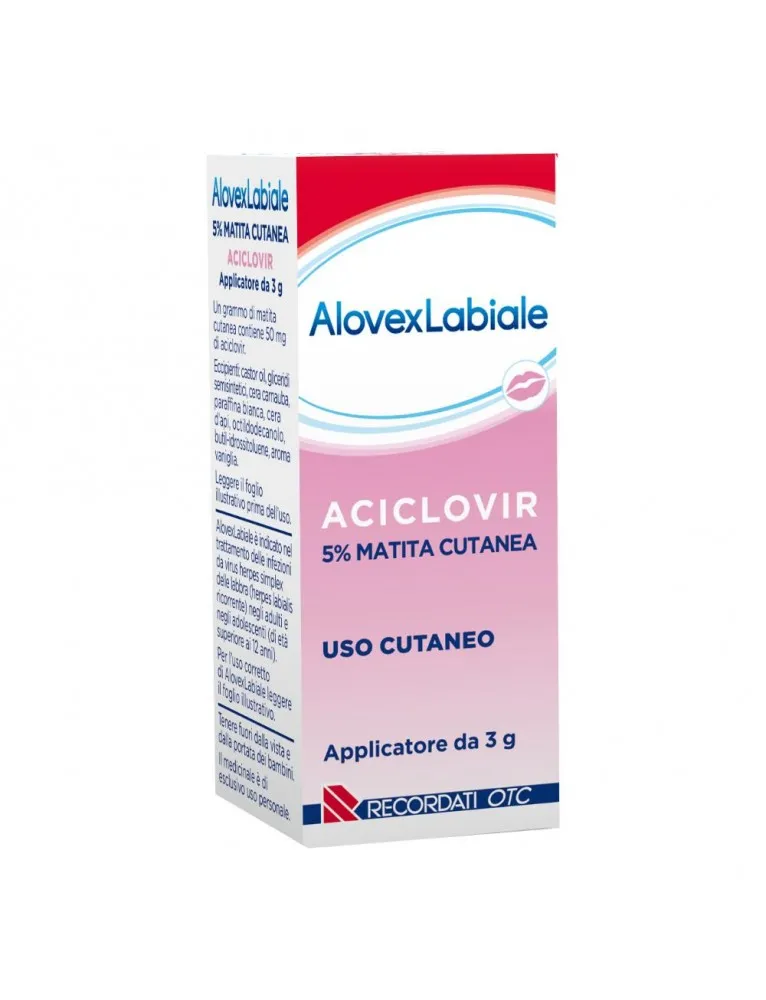 Alovex Labiale Matita Cutanea 3g 5%