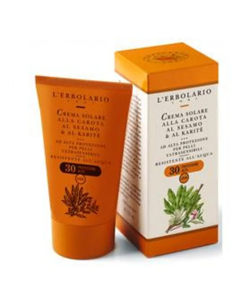 L'Erbolario Crema Carota Sesamo Karkade' Spf30 125ml