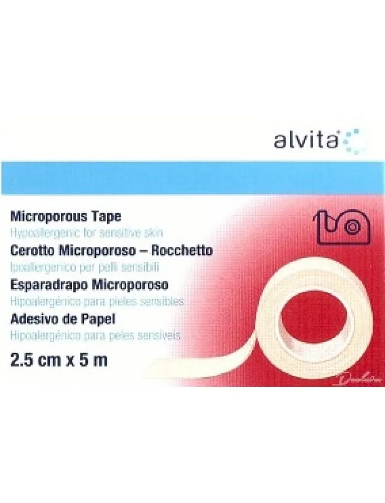 Alvita Rocchetto Cerotto Microporoso 2,5cmx5m 1 Pezzo