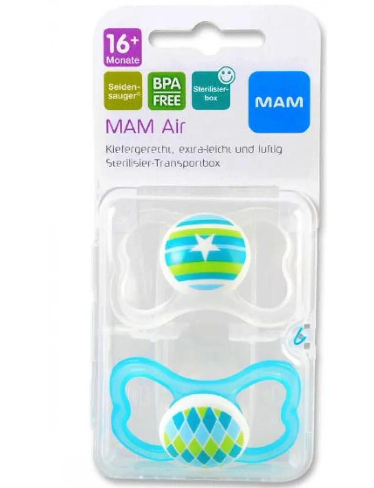 Mam Air Succhietto 16 Mesi+ Silicone Confezione Doppia