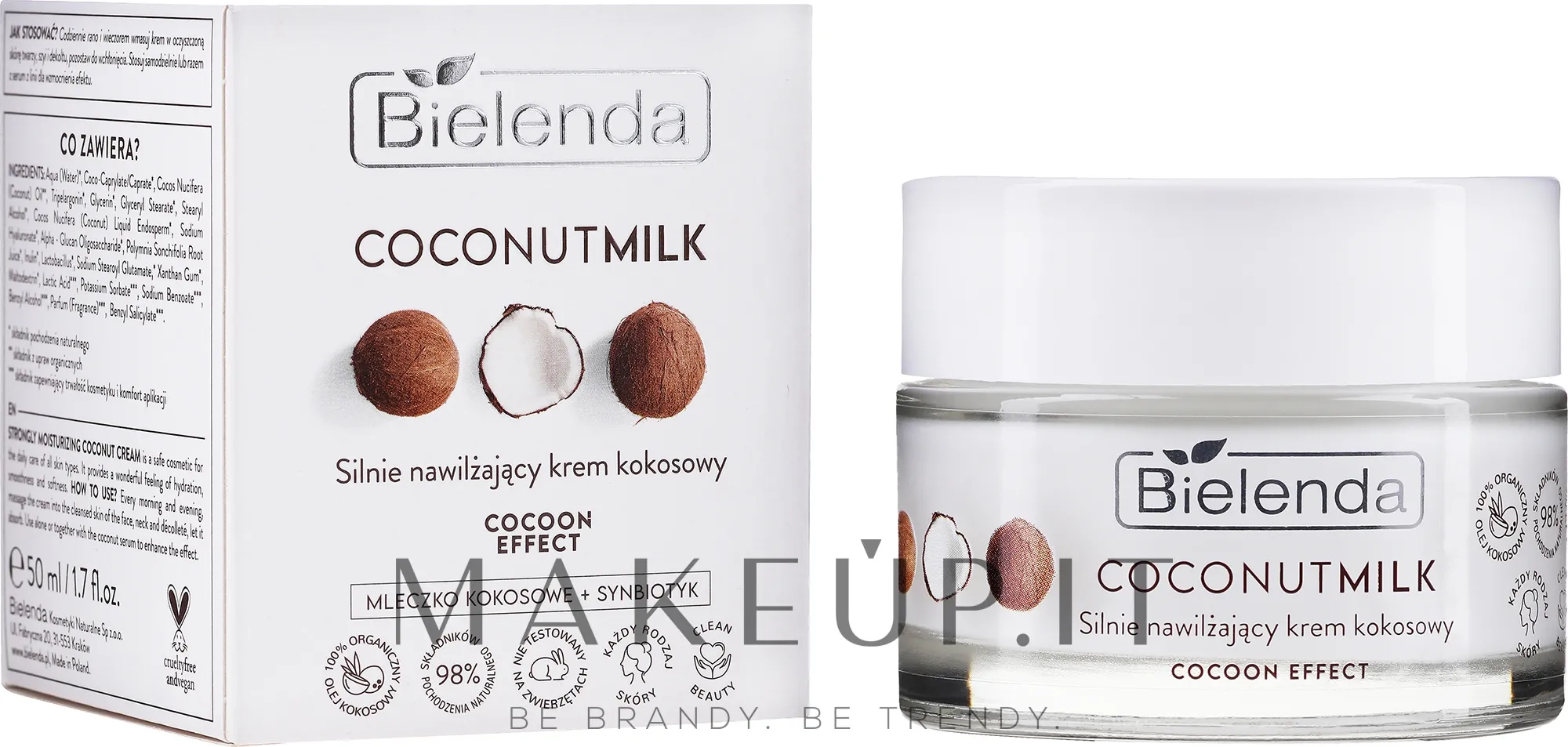 Crema al cocco intensamente idratante