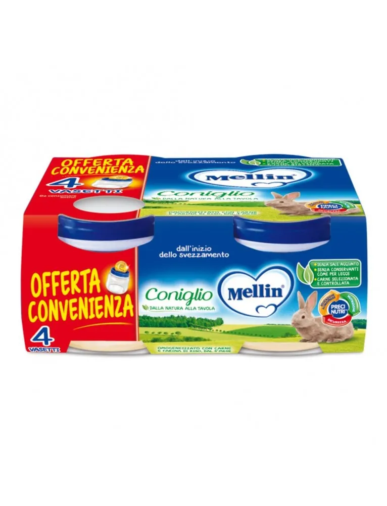Mellin Omogeneizzato Coniglio 4x80g