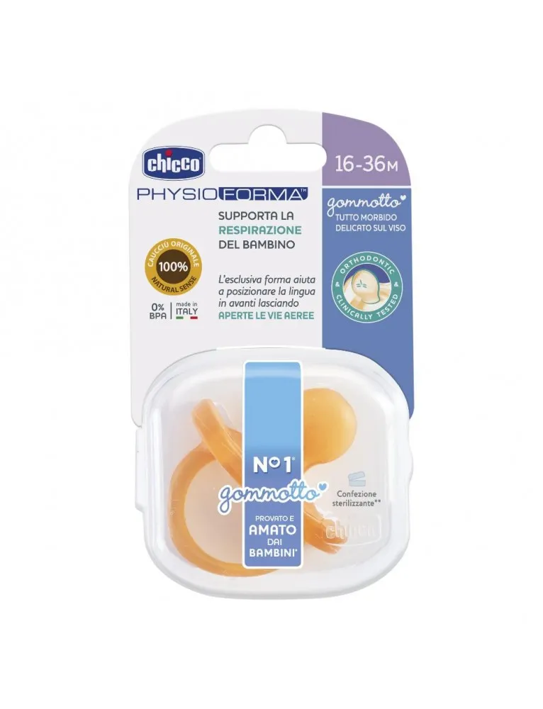 Chicco Physio Gommotto Caucciù 12 mesi+ 1 Pezzo