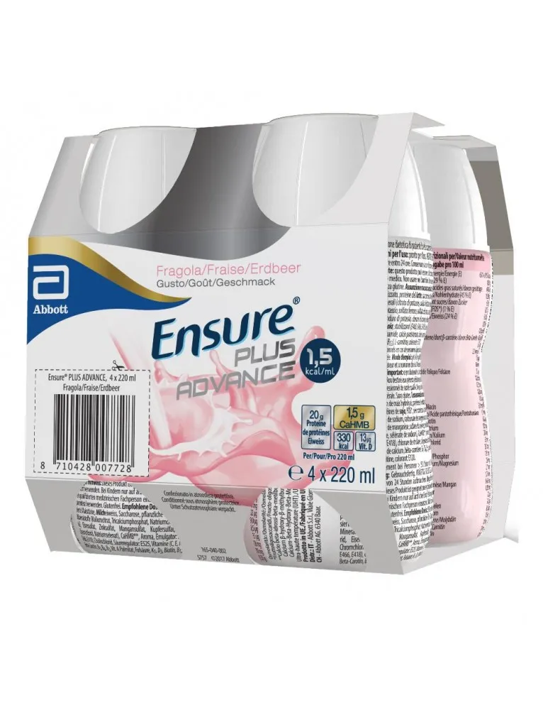 Ensure Plus Advance Fragola 4x220ml