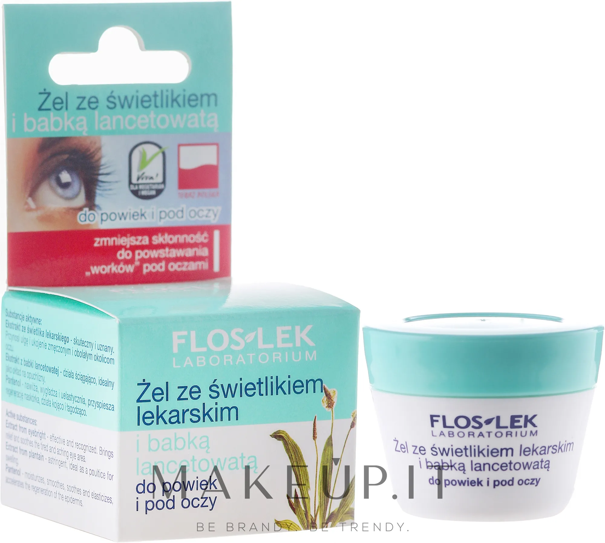 Gel contorno occhi, con eufrasia e piantaggine