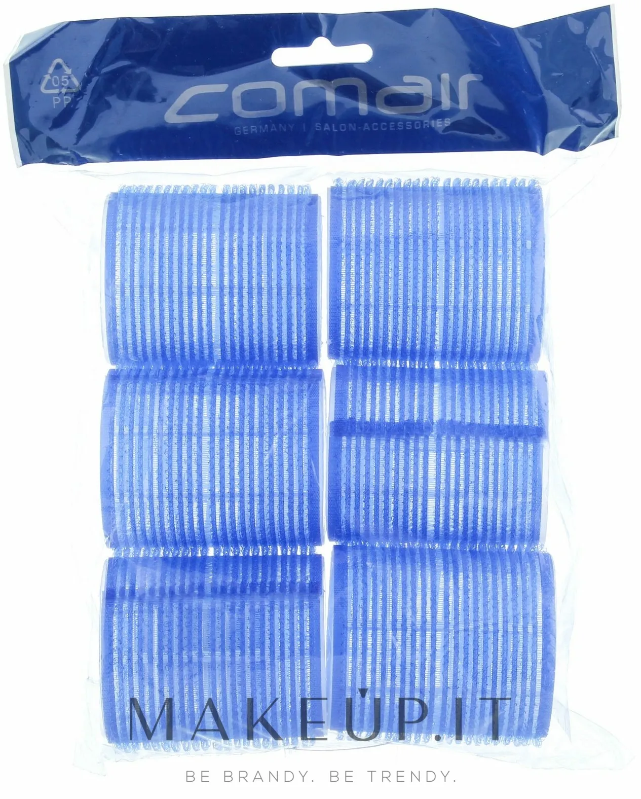 Set di bigodini con velcro "Jumbo", 6 pezzi, blu scuro, d51